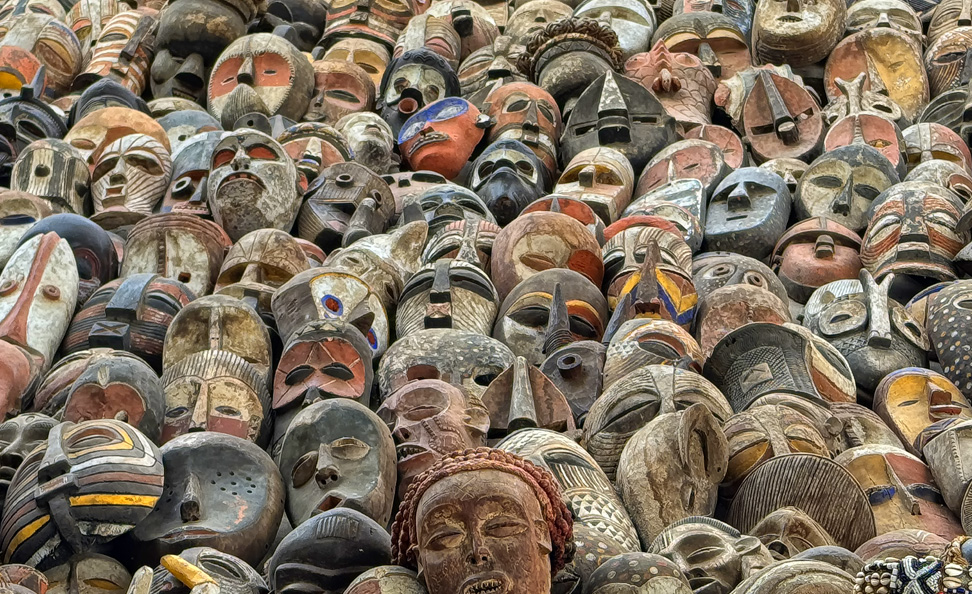 Photo: Angola tribal masks